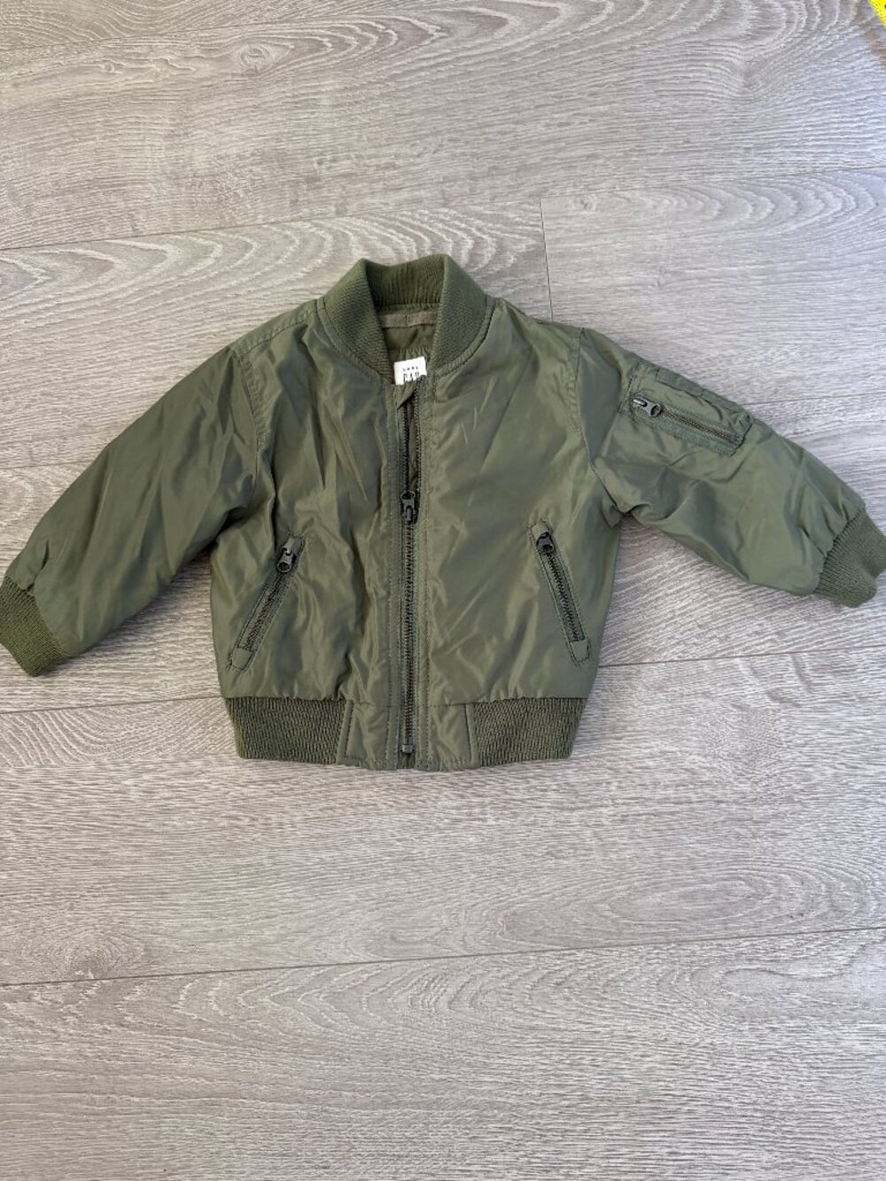 Baby Gap Navy Green Bomber Jacket Size 18-24M